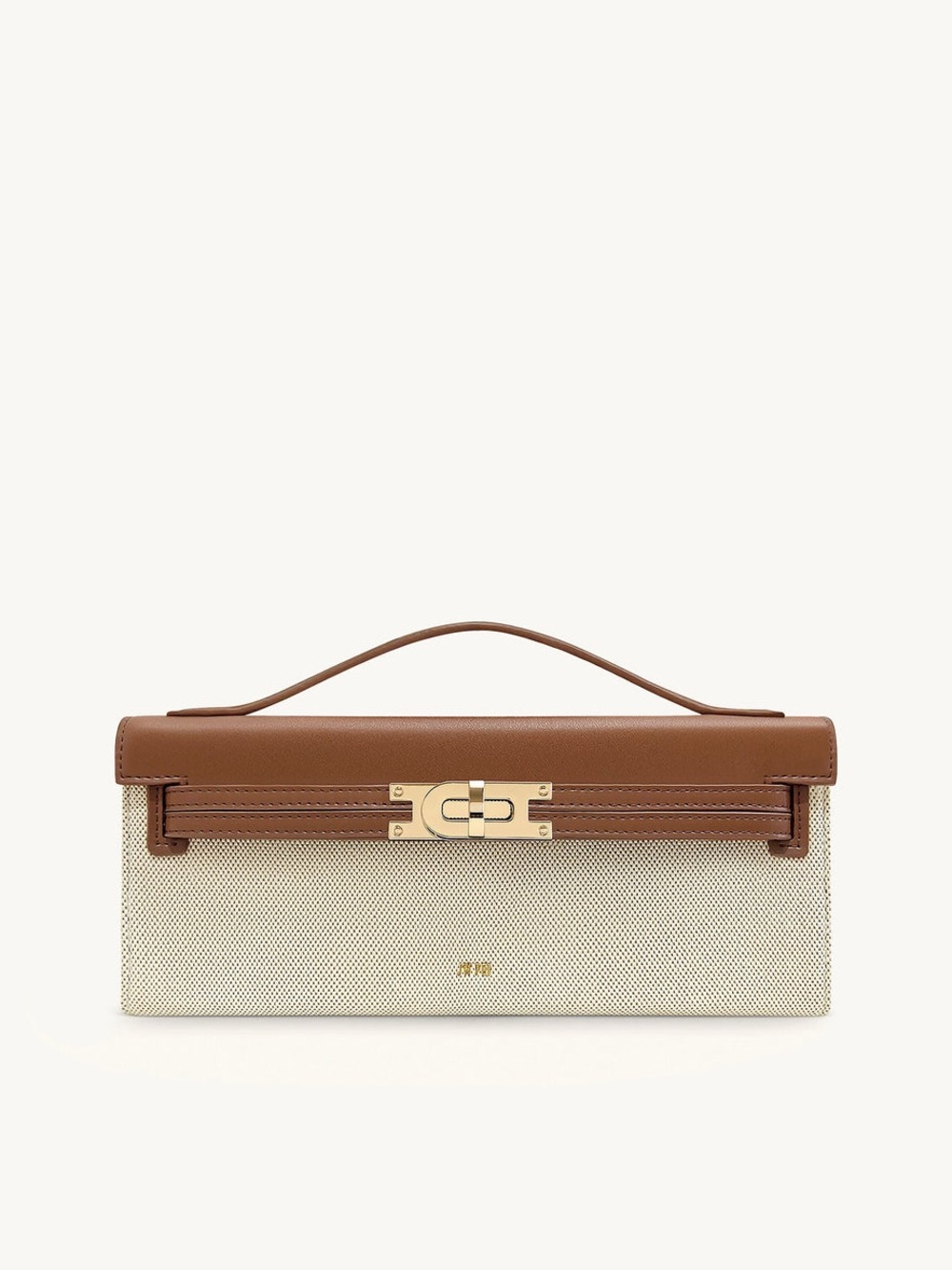 JW PEI Bria Structured Top Handle Bag - Brown Canvas